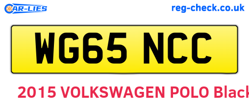 WG65NCC are the vehicle registration plates.