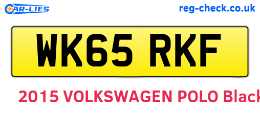 WK65RKF are the vehicle registration plates.