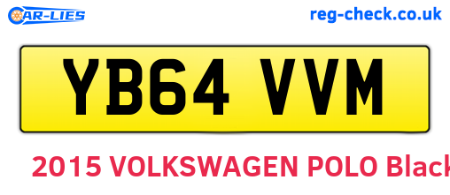 YB64VVM are the vehicle registration plates.