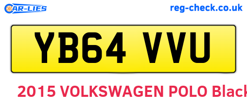 YB64VVU are the vehicle registration plates.
