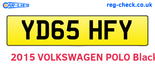 YD65HFY are the vehicle registration plates.