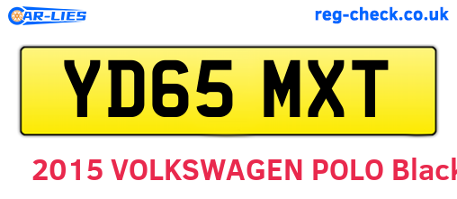 YD65MXT are the vehicle registration plates.