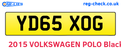 YD65XOG are the vehicle registration plates.