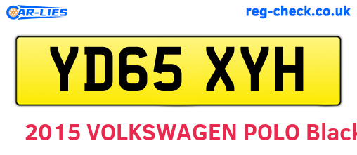 YD65XYH are the vehicle registration plates.