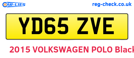 YD65ZVE are the vehicle registration plates.