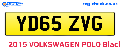 YD65ZVG are the vehicle registration plates.