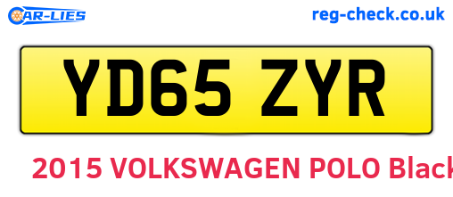 YD65ZYR are the vehicle registration plates.