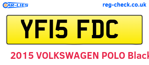 YF15FDC are the vehicle registration plates.