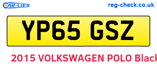 YP65GSZ are the vehicle registration plates.