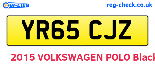 YR65CJZ are the vehicle registration plates.