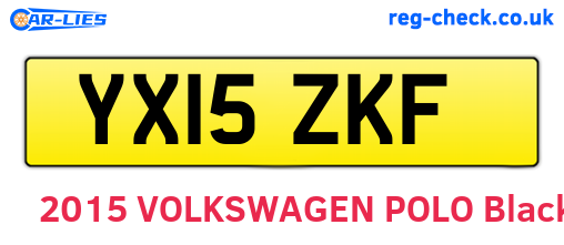 YX15ZKF are the vehicle registration plates.