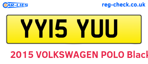 YY15YUU are the vehicle registration plates.