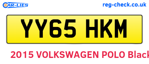 YY65HKM are the vehicle registration plates.