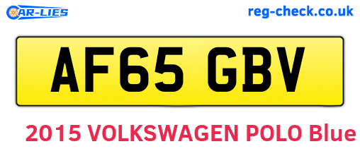 AF65GBV are the vehicle registration plates.