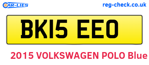 BK15EEO are the vehicle registration plates.