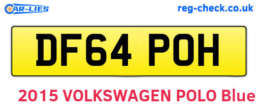 DF64POH are the vehicle registration plates.