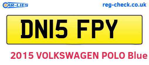 DN15FPY are the vehicle registration plates.