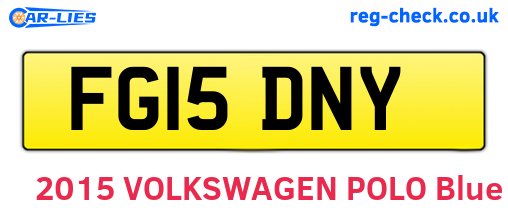 FG15DNY are the vehicle registration plates.