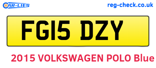FG15DZY are the vehicle registration plates.