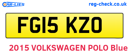FG15KZO are the vehicle registration plates.