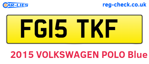 FG15TKF are the vehicle registration plates.