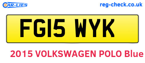 FG15WYK are the vehicle registration plates.