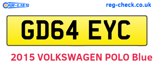 GD64EYC are the vehicle registration plates.