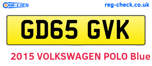 GD65GVK are the vehicle registration plates.