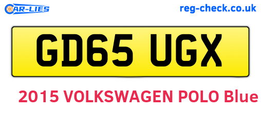 GD65UGX are the vehicle registration plates.