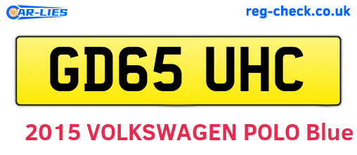 GD65UHC are the vehicle registration plates.