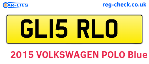 GL15RLO are the vehicle registration plates.