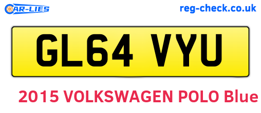 GL64VYU are the vehicle registration plates.