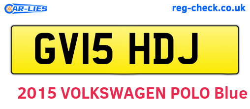 GV15HDJ are the vehicle registration plates.