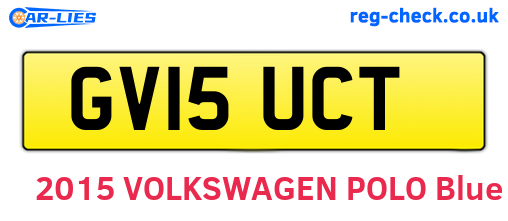 GV15UCT are the vehicle registration plates.