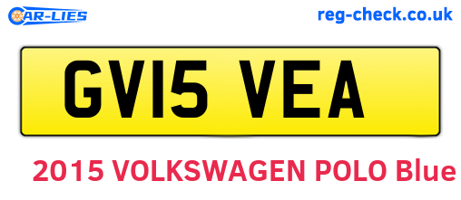 GV15VEA are the vehicle registration plates.