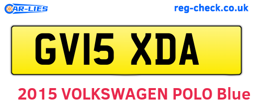 GV15XDA are the vehicle registration plates.