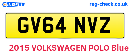 GV64NVZ are the vehicle registration plates.
