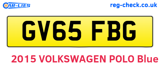 GV65FBG are the vehicle registration plates.