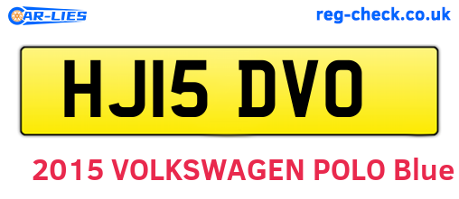 HJ15DVO are the vehicle registration plates.