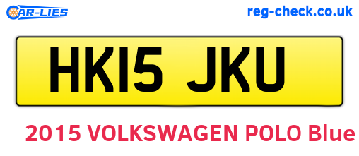 HK15JKU are the vehicle registration plates.