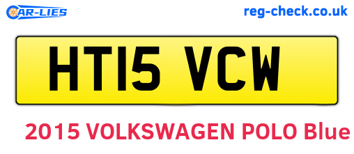HT15VCW are the vehicle registration plates.