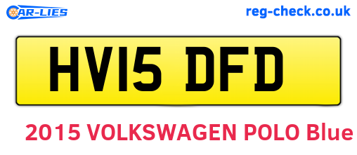 HV15DFD are the vehicle registration plates.