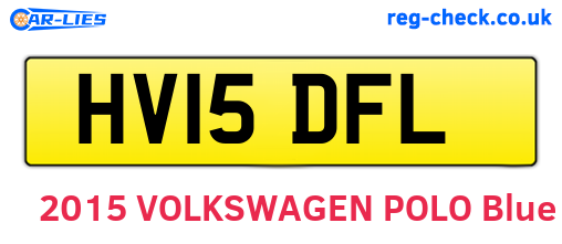 HV15DFL are the vehicle registration plates.