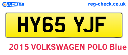 HY65YJF are the vehicle registration plates.