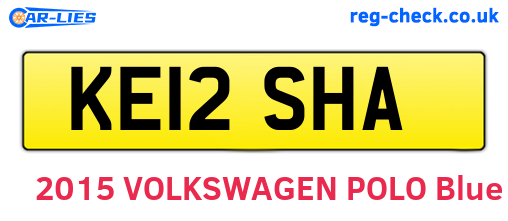 KE12SHA are the vehicle registration plates.