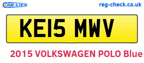 KE15MWV are the vehicle registration plates.