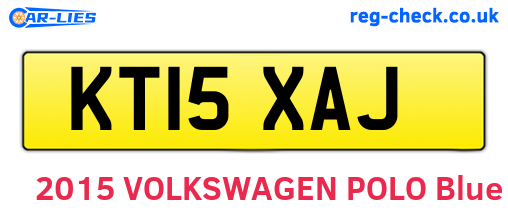 KT15XAJ are the vehicle registration plates.