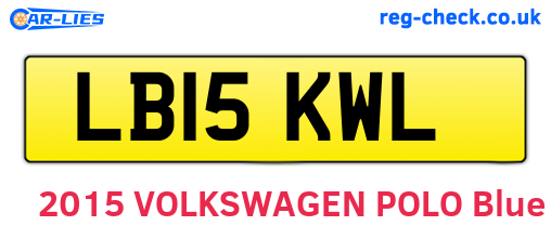 LB15KWL are the vehicle registration plates.