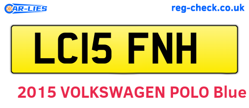 LC15FNH are the vehicle registration plates.