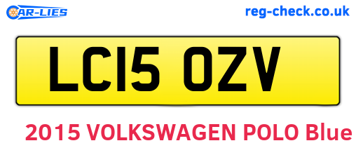 LC15OZV are the vehicle registration plates.